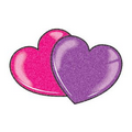 Glitter Red and Purple Hearts